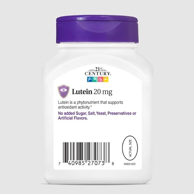 21st Century Lutein 20 mg Softgels - 60 ct Pack of 3