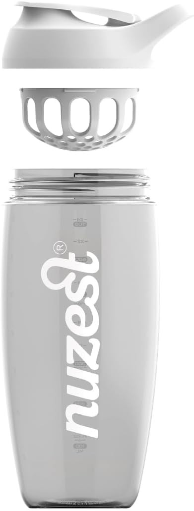 Nuzest Vegan Pea Protein Powder - Clean Lean Protein 8.8 Ounces Wild Strawberry Flavor + Sports Shaker Bottle 24oz