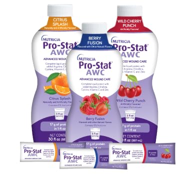 Pro-Stat Advanced Wound Care (AWC) Concentrated Liquid Protein Medical Food - Wild Cherry Punch Flavor 30 Fl Oz bottle (Case of 4)