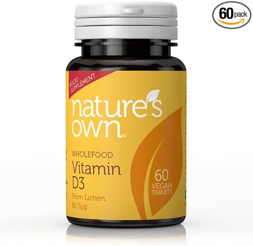 Nature's Own Vegan Vitamin D3 High Potency 2500 i.u. (60 Tablets)