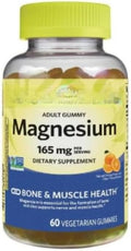 Magnesium Gummies for Bone &amp Muscle Health Support 165mg Orange Flavor 60 Count + SEDLAV Sticker