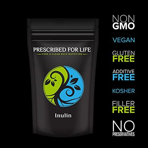 Prescribed For Life Inulin Powder | Prebiotics for Digestive Health | Gluten Free Vegan Non-GMO | Jerusalem Artichoke Supplement | Fructo Oligosaccharide FOS Powder (2 kg / 4.4 lb)