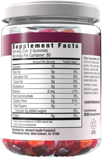 Fiber Care Gummies 240 ct 80 Servings 6g of Fiber Per Serving Help Supports Regularity &amp Promote Digestive Health Pack of 1