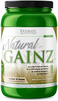 Ultimate Nutrition Natural Gainz Whey Protein Powder - Natural Gainer Protein with Micellar Casein and Milk Protein Cookies N Cream 3.6 Pounds