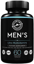 Stellar Labs Men's Low FODMAP Vegan Daily Multivitamin No Iron | Easy On Sensitive Stomachs Easy to Swallow Vitamins | Immune Support Antioxidant Energy Blend Male Support | IBS Friendly Capsules