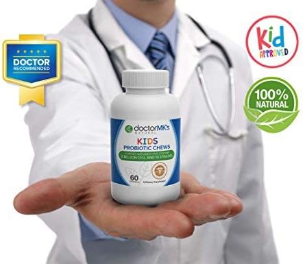 Kids Probiotics Chewable by Doctor MK's® Sugar Free Tastes Like Candy Natural Wild Berry Tablets Vegetarian/Vegan