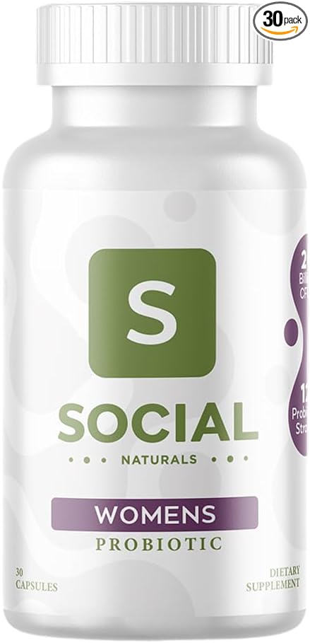 Women’s Probiotic | 20 Billion CFU | Prebiotic Inulin | Digestive Vaginal &amp Immune Support | Vegan | Shelf-Stable | 30 Capsules