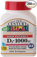 21st Century D3-1000 IU Softgels - 250 ct Pack of 2