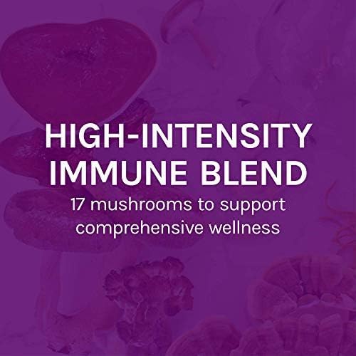 Host Defense MyCommunity Capsules - 17 Species Blend Mushroom Supplement for Immune Support - Herbal Aid with Lion's Mane Reishi. Chaga Cordyceps Turkey Tail &amp More - 120 Capsules