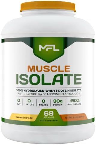 MFL 100% Pure Isolate Protein 5 lbs l 30g of Protein l 12g Amino Acids l Keto Friendly l Low Carbs | 69 Servings