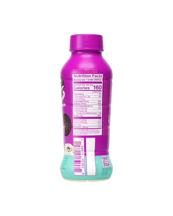 Alani-Nu Protein Shake Cookies and Cream Flavor 30g Protein Per Bottle Lactose-Free Gluten-Free Low Sugar High-Protein Drink for Muscle Growth Perfect for Breakfast or Post-Workout 2 Box With