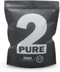 2Pure Chai Protein Powder - Keto Unsweetened Low Carb Gluten Free Non-GMO | 26G Milk Protein Isolate Powder - 30 Servings (2 Pound Real Chai Spices)