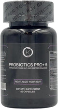 PROBIOTICS PRO + 5 Pearl Probiotic Daily Probiotic for Women and Men - 60-Day Supply of Prebiotics Harmonize Your Gut and Restore Balance Softgel