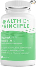 Magnesium Supplement | 4 Types of Magnesium in 1 Capsule | Glycinate Malate Taurate &amp Citrate for Muscles &amp Sleep | High Absorption | Vegan Non-GMO | 100 Capsules