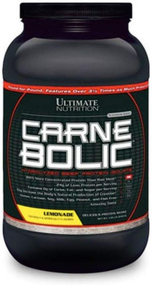 Ultimate Nutrition Lactose Free Beef Protein Isolate Powder - Paleo and Keto Friendly Protein - Sugar Free with No Carbs or Soy Lemonade 30 Servings