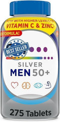 Silver Men 50+ Multivitamin Better Guide Vitamins Supplements 275 Count (Pack of 1).