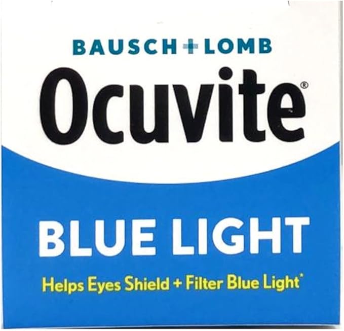 Bausch + Lomb Ocuvite Blue Light Lutein 25mg Lutein &amp Zeaxanthin Supplement 30 Softgels (Pack of 2)