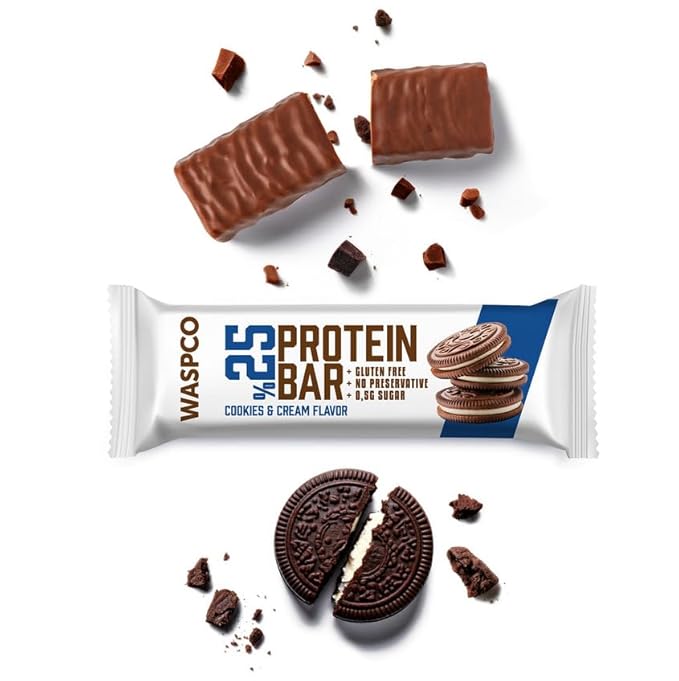 (12 Count VARAITEY) Protein Bars COOKIES AND CREAM &amp HAZELNUT CUPCAKE &ampCHOCOLATE CAKE Gluten Free with 9g Protein and 0.5 g Sugar36 G