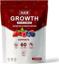 Hair Growth Gummies for Black Women Promote Hair Strength &amp Growth with Biotin for Women &amp Men Delicious Berry Flavor 60 Count