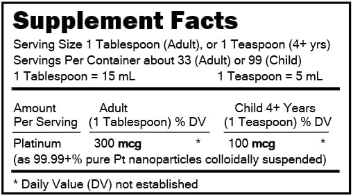 MediPLATINUM Gut Booster True Colloidal Platinum PtNP Nutritional Supplement - 500 mL (16.9 Fl Oz) in Clear BPA-Free Plastic Bottle