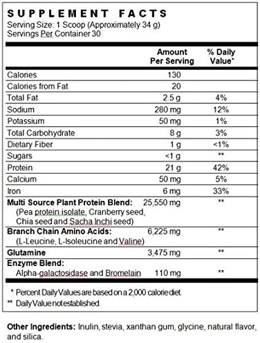 LifeSource Ultra Plant Protein- Raw Vegan Plant Based Protein- Vanilla 2.2 lbs