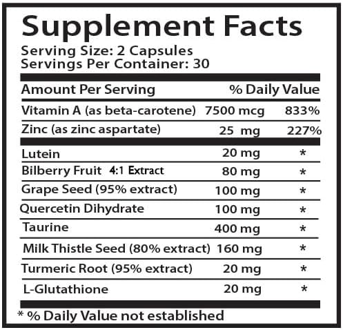 Clear lens - EYE VISION SUPPLEMENT - Bright outlook Better focus Vision boost Sharp images Focus support Clarity boost Refined vision Visual clarity Focus improvement 2 Bottle 120 Capsules
