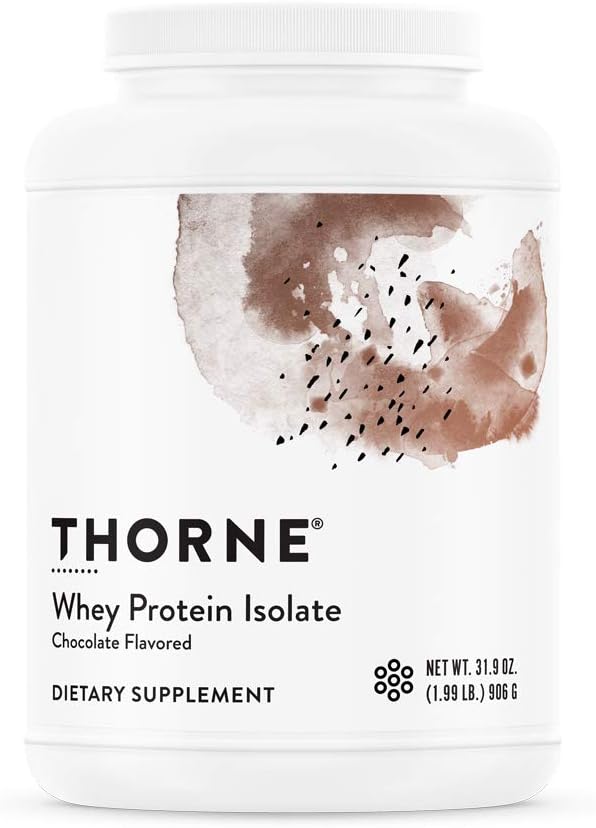 THORNE - Whey Protein Isolate (Chocolate 31.9 Oz) &amp Amino Complex (Berry 8 Oz) Bundle - Supports Muscle Repair &amp Recovery - NSF Certified for Sport - Gluten Free Soy Free