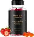 Black Girl Vitamins Once a Day - Womens Multivitamin Gummy - Vitamin A B C E and Zinc. Multivitamin for Women Immune Support. Vegan Gluten-Free. Made in The USA (30 Day Supply Strawberry)