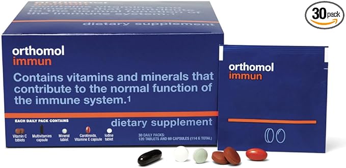 Orthomol Immun Tablet and Capsule Immune Support Supplement 30-Day Supply Vitamins A B C D E Zinc Iodine