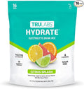 TRULABS Hydrate - Citrus Splash. Sugar Free Electrolytes Hydration Packets. Each Serving Contains 1422 mg of Electrolytes &amp19 Vitamins &amp Minerals (16 ct)