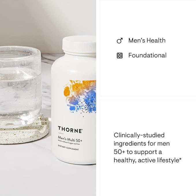 THORNE - Active Aging Multivitamin Bundle - Tailored Nutrition for Men &amp Women 50+ - 30 Servings