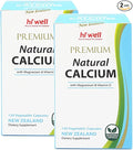 (Pack of 2) Hi Well Premium Natural Calcium with Magnesium &amp Vitamin D 120Vegetarian Capsules