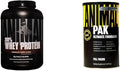 Animal 100% Whey Protein Powder – Whey Blend for Pre- or Post-Workout &amp Pak - Convenient All-in-One Vitamin &amp Supplement Pack