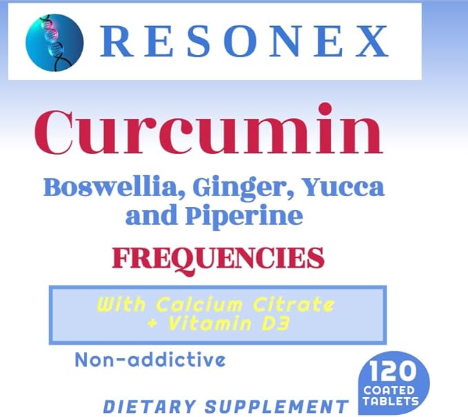 Curcumin Boswellia Ginger Yucca Piperine Frequencies- 120 Tablets