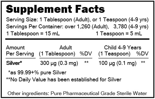 True Free Ionic Colloidal Silver Dietary Supplement - 5 U.S. Gallons in Opaque BPA -Free Plastic Carboy