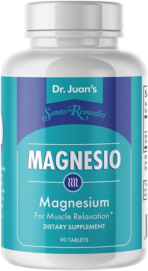 Santo Remedio Magnesium Supports Muscle Relaxation Dietary Supplement Magnesium Citrate 300 mg No Artificial Flavors No Artificial Colors 90 Tablets (90 Servings)