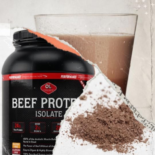 Olympian Labs Beef Protein Isolate Powder 24g Protein BST Free 2 Grams BCAA's Muscle Building Amino Acids 32 Ounces Flavored with Real Chocolate