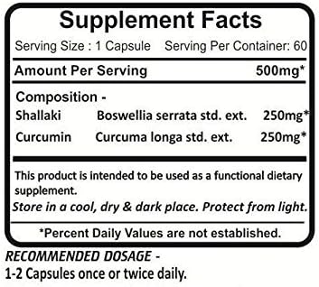 Planet Ayurveda Boswellia Curcumin - 2 Bottles (Each 60 Capsules 500mg) in USA