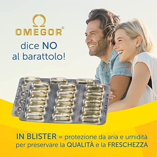OMEGOR Omega 3 Fish Oil Supplement IFOS Certified Vitality 1000 with 800mg EPA and DHA per Capsule - No Fishy Aftertaste Non-GMO (60 Softgels)