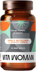 Ultra Life Sport - VITA Woman Premium Multivitamin for Women - 30 Capsule Daily Vitamins for Women with Vitamin E K2 MK-7 and B for Maximum Absorption - 100% Vegan Organic Non-GMO Gluten Free