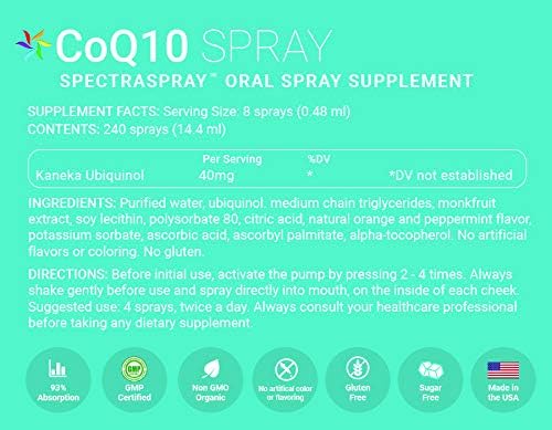 Spectraspray Vitamin Spray - Anti-Aging &amp Active Lifestyle Set (D3 B12 &amp COQ10)