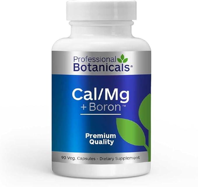 Professional Botanicals Cal/Mg + Boron - Vegan Formulated to Support Bone Health and Healthy Skin Teeth and Nails Calcium Magnesium and Boron 90 Vegetarian Capsules