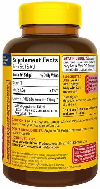 Nature Made CoQ10 400 mg. 90 Softgels