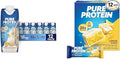 Pure Protein Vanilla Protein Shake 30g Complete Protein Vitamins A C D and E plus Zinc &amp Bars High Protein Nutritious Snacks to Support Energy Low Sugar Lemon Cake 1.76 oz