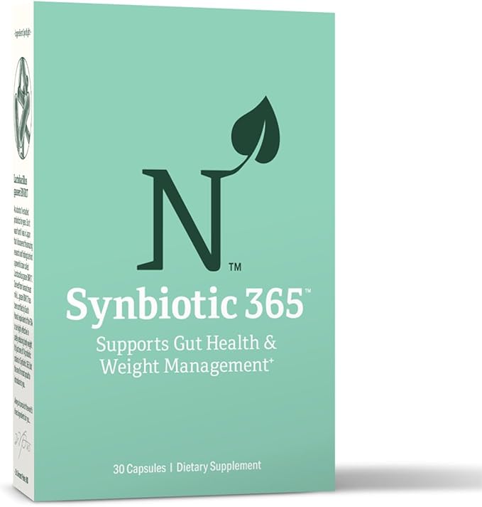 Synbiotic 365 Triple Action Prebiotics and Probiotics for Women &amp Men | Supplement with B Vitamins Biotin &amp Niacin | Gluten Free Non-GMO &amp Vegan | 20 Billion CFU | 30 Servings