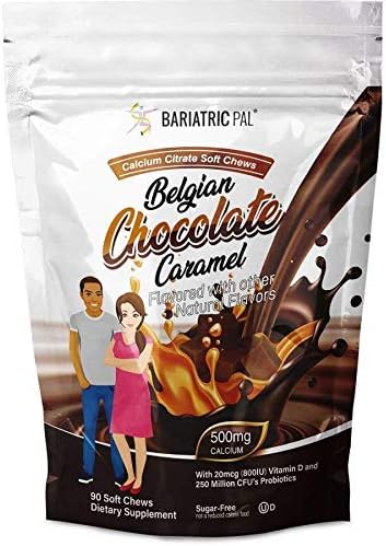 BariatricPal Duodenal Switch Complete 30-Day Supply Vitamin Pack (Capsule with 45mg Iron Calcium Citrate Soft Chews with Probiotics - Belgian Chocolate Caramel)