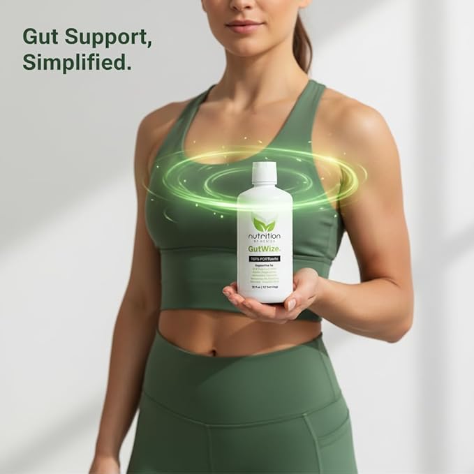 GutWize™ 100% POSTbiotic Liquid Supplement – Gut Health &amp Immune Support – Eases Bloating Gas &amp Indigestion – Shelf-Stable – Vegan Non-GMO Gluten-Free – 30 Servings