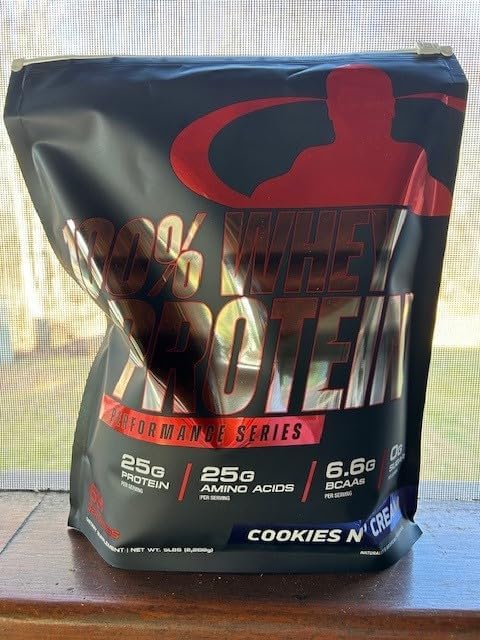 Goliath Labs 100% Whey Protein Powder Isolate/Blend | Fast-Absorbing Workout Supplements for Men and Women | 25g of Pure Protein and 5.5g of BCAAs | 5 lbs 68 Servings (5 LB Cookies n Cream)