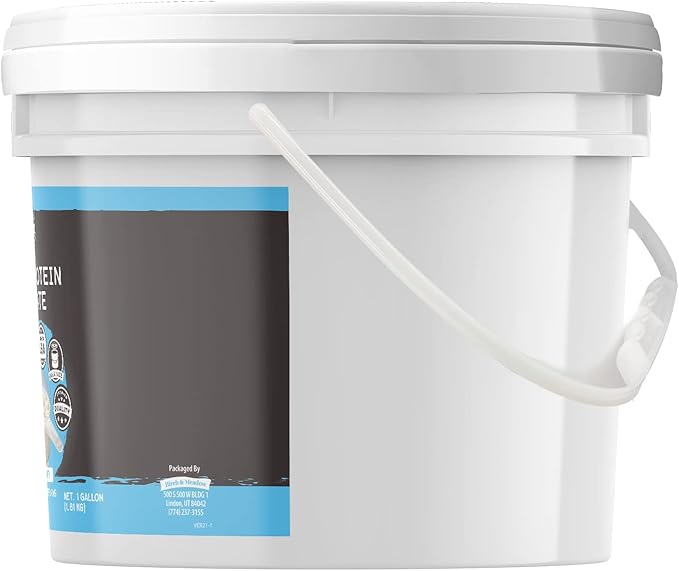BIRCH &amp MEADOW 1 Gallon of Whey Protein Isolate Powder Workout Supplement Unflavored
