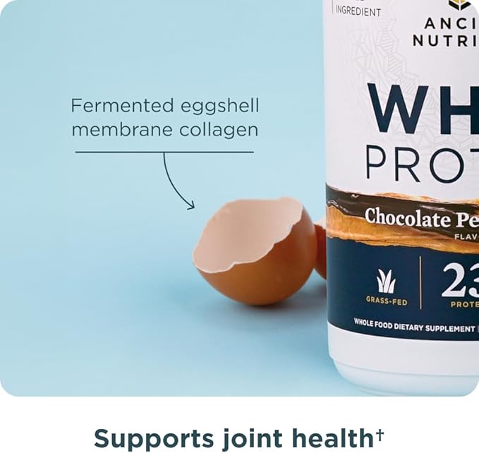 Ancient Nutrition Grass-fed Whey Protein Powder Chocolate Peanut Butter 18 Servings + Grass-fed Whey Protein Powder Milk Chocolate 20 Servings